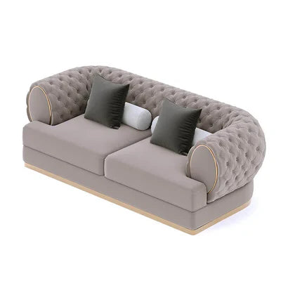 3 Seater Sofa For Home Furniture Tufted Design Upholstered velvet, Comfortable &amp; Soft Luxury For Living Room Hall