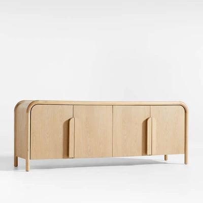 Wooden Storage Cabinet with Elegant Finish for Living and Dining Rooms and Soft-Close Doors for Seamless Storage
