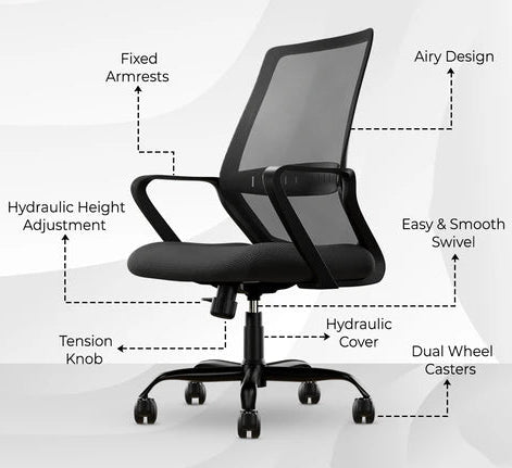 Desire Pro Mesh Mid Back Office Chair