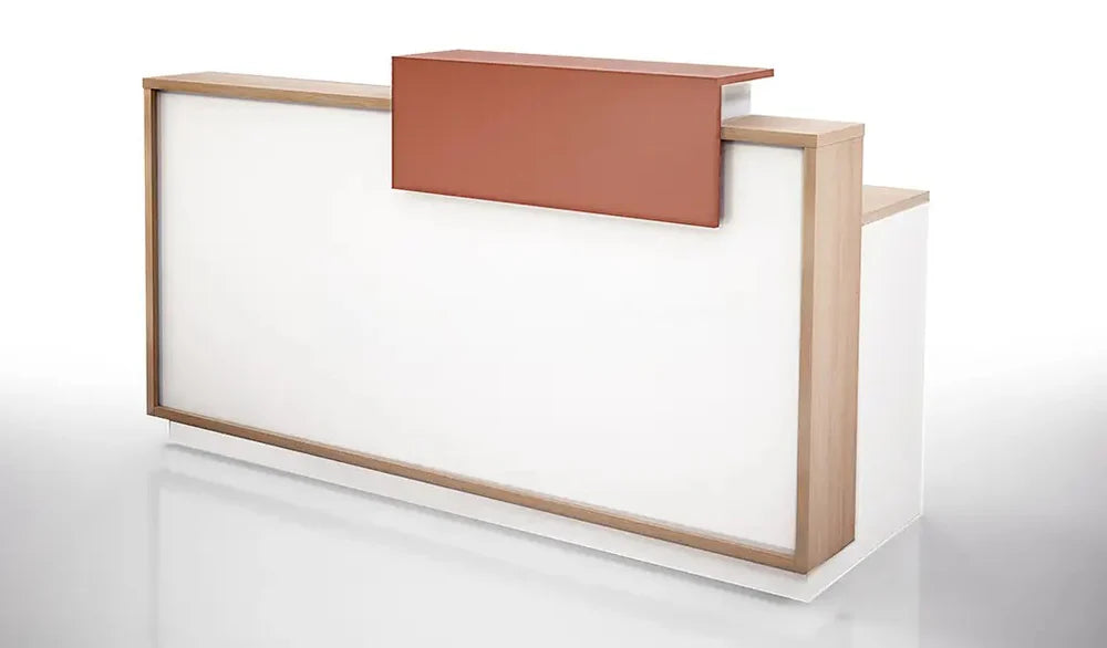 Reception Table with Engineered wood and laminate for lasting durability, world standard for premium furniture Pearwood