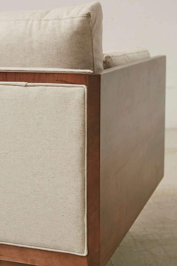 3 Seater Wooden Sofa For Home Furniture Upholstery Fabric, Modern and Durable Design For Living Room and Office