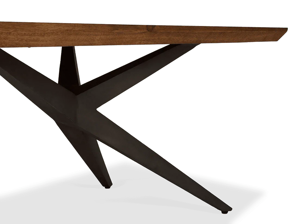 Conference Meeting Office Table Made in Solid wood with MS Steel Legs and natural Color 8 Seater Meeting Table