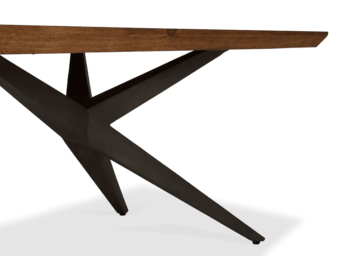 Conference Meeting Office Table Made in Solid wood with MS Steel Legs and natural Color 8 Seater Meeting Table