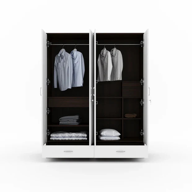 Almirah for Bedroom Use in Premium Particle Board with 4 Doors and 2 Drawer