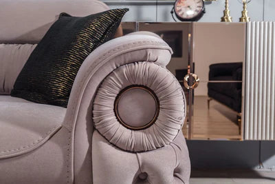 3 Seater Sofa For House Furniture Upholstery Velvet Best Quality Fabric Luxury and Premium, Comfortable for Living Hall Space