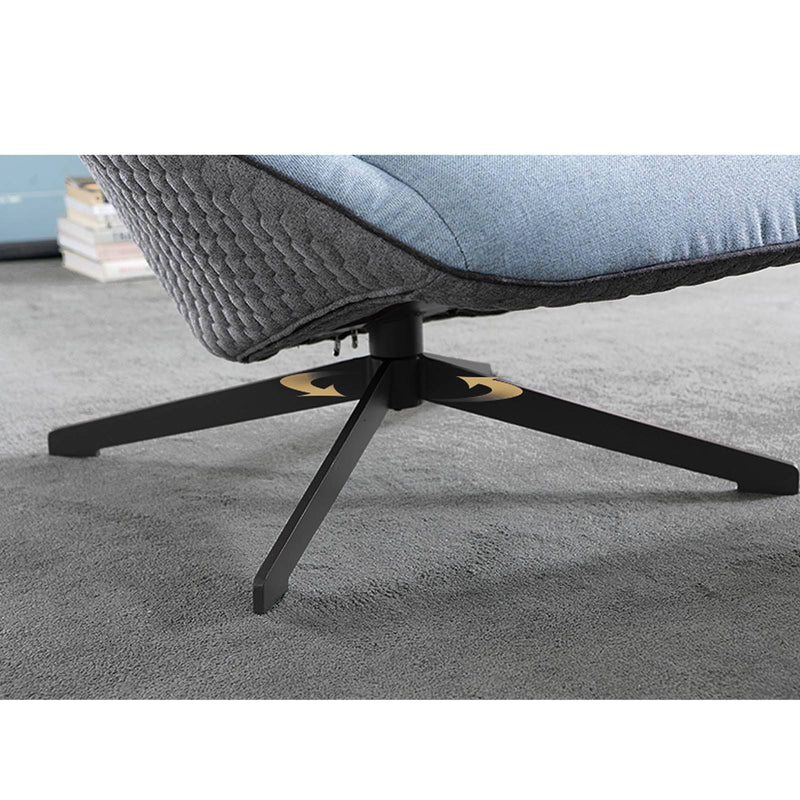 Lounge Chair Upholstered in Fabric cozy and stylish with Curved shape Extra support back ,durable Design -Light Blue