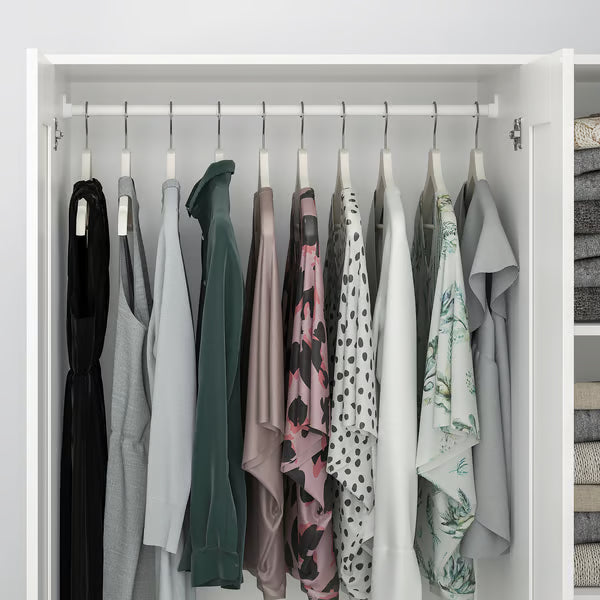 Wardrobe for Bedroom with 3 Doors and Full-Length Mirror – Spacious Design with Shelves, Hanging Rod for Organized Living