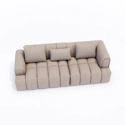 3-Seater Italian Sofa upholstered in leatherette and Wooden structure for long-lasting comfort and modern and luxurious Design
