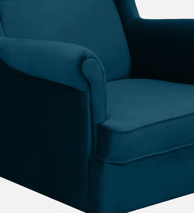 Lounge Chair For Home Furniture Premium &amp; Durable Design Upholstery Velvet Comfortable Seating for Living Room &amp; Offices - Navy Blue