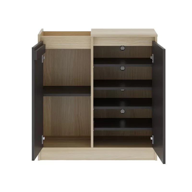 Wooden Shoes Storage Cabinet with Premium Design, Durable Wood Cabinet with Multi-Shelf Storage