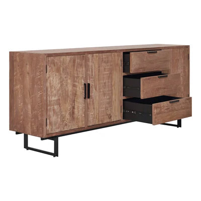 Wooden Storage Cabinet with Many-Purpose Storage, Compact Design for Space-Saving Storage