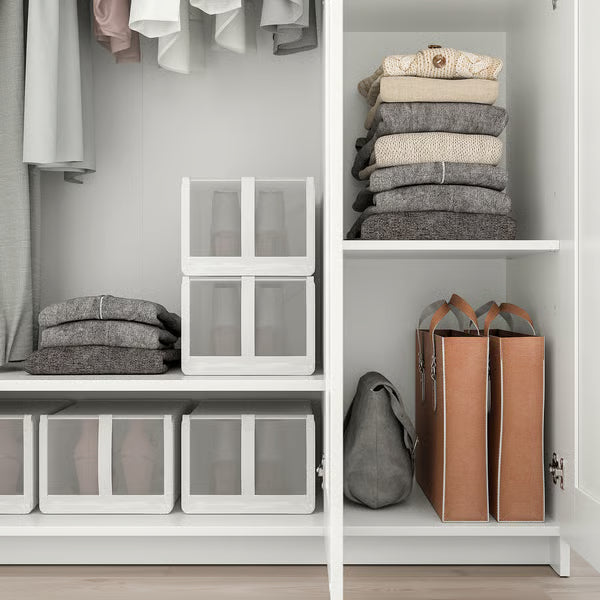 Wardrobe for Bedroom with 3 Doors and Full-Length Mirror – Spacious Design with Shelves, Hanging Rod for Organized Living
