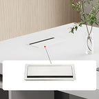 Director & Executive Rectangular Office Table Luxury Desk Made in Particle Board with Drawer and CPU Storage, Wire Manager