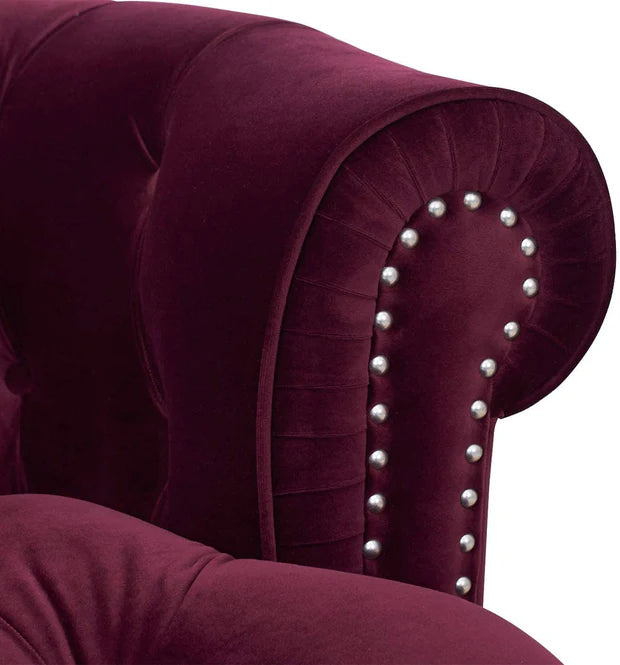Chesterfield 3 Seater Sofa, Couch, Modern Design Upholstery Velvet Tufted With Arm Rest For Living Room, Bedroom, Guestroom