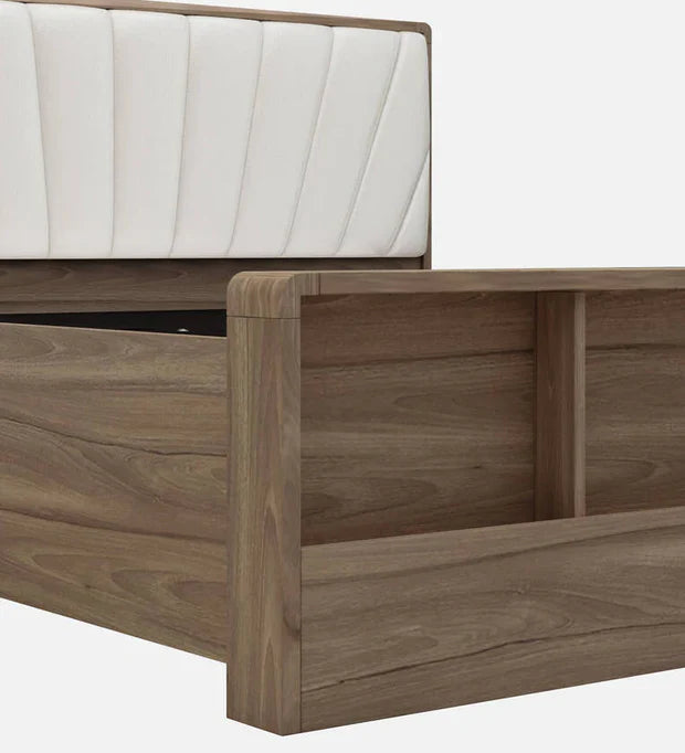 King-Size Hydraulic Storage Bed – Glossy, Engineered Wood Frame, Plush Upholstered Headboard, Hydraulic Lift Storage