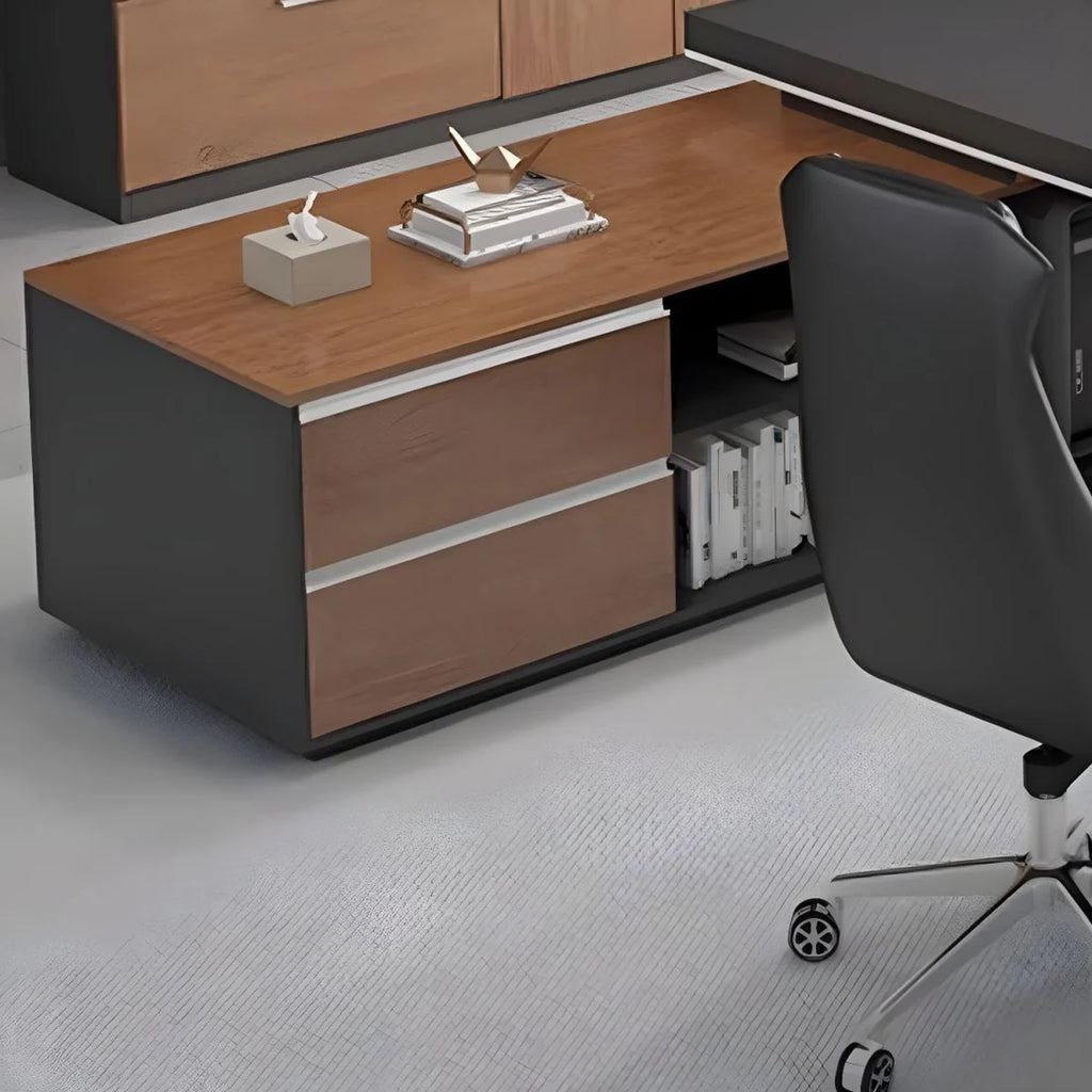 Director & Executive L-Shape Office Table Luxury Desk