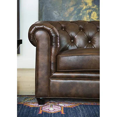 3 Seater Chesterfield sofa Modern Design and Leatherette fabric Durable &amp; Comfortable Padded Perfect for living Room