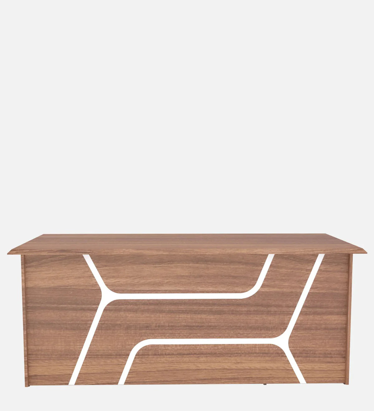 Director and Executive L shape Table Made in Pre-laminated Particle Board Teak Finish With File Cabinet And Pedestal