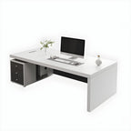 Director & Executive Rectangular Office Table Luxury Desk Made in Particle Board with Drawer and CPU Storage, Wire Manager