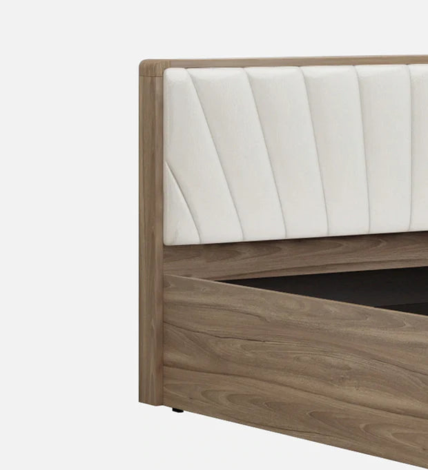 King-Size Hydraulic Storage Bed – Glossy, Engineered Wood Frame, Plush Upholstered Headboard, Hydraulic Lift Storage