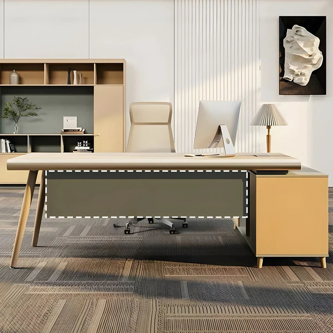 Director & Executive L-Shape Office Table Modern Desk