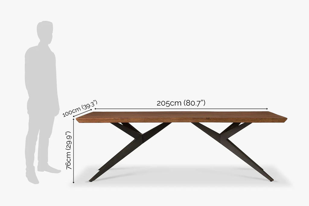 Conference Meeting Office Table Made in Solid wood with MS Steel Legs and natural Color 8 Seater Meeting Table
