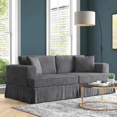 3-Seater Sofa with Cushions, Wood Frame, Pillows &amp; Soft Seating for Modern Living Rooms