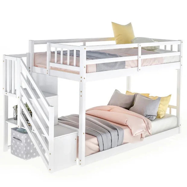 Bunk Bed with Storage Staircase