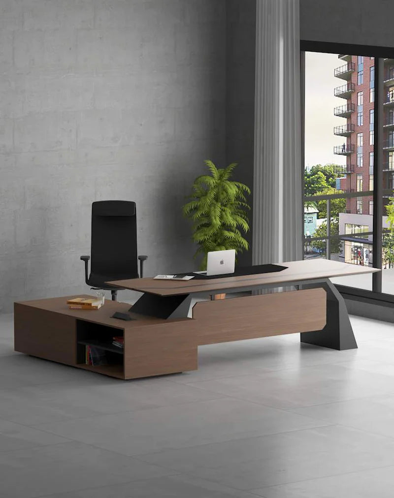 Director & CEO for Office Table with Two shelves & Lockable Storage
