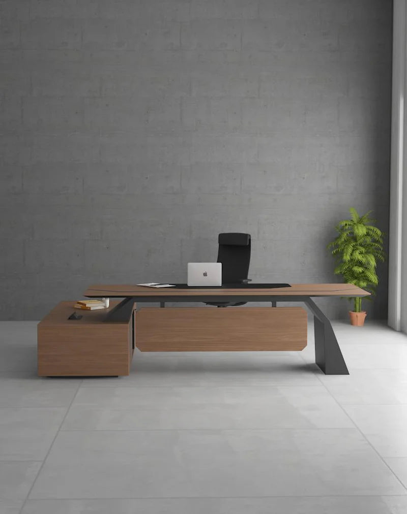 Director & CEO for Office Table with Two shelves & Lockable Storage