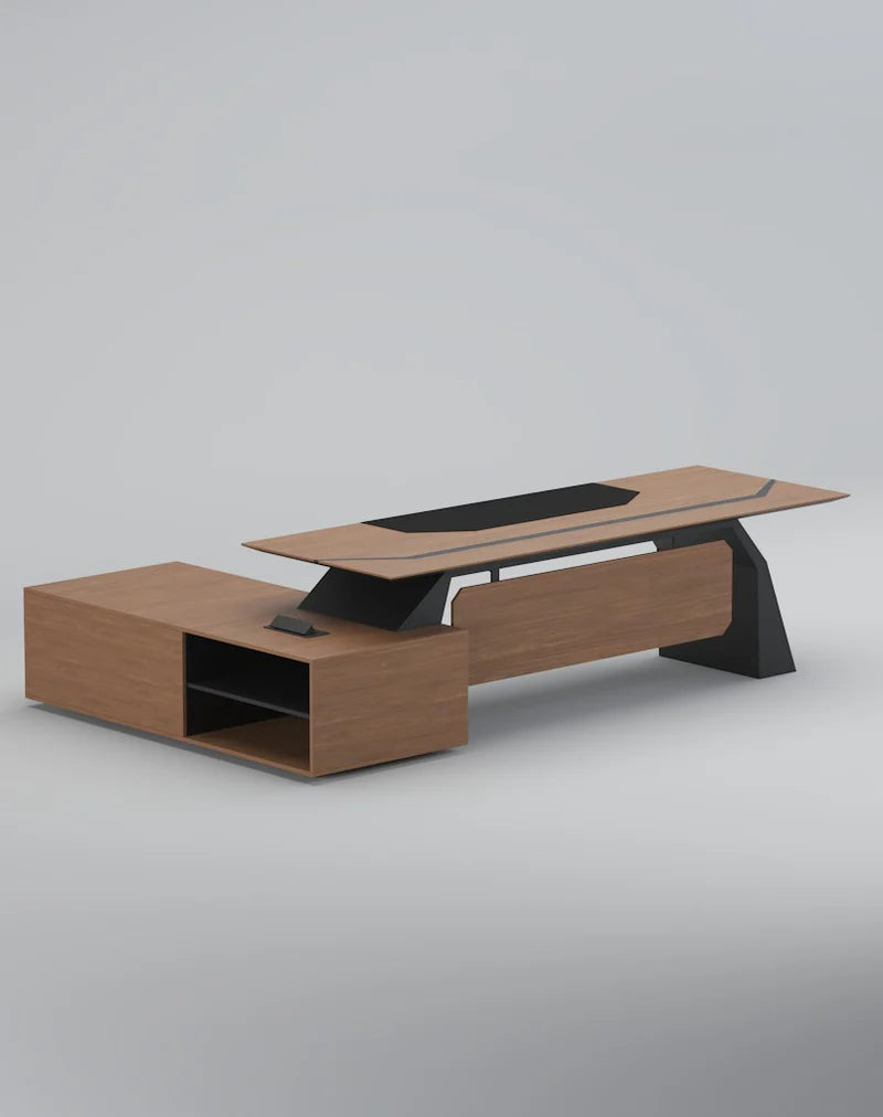 Director & CEO for Office Table with Two shelves & Lockable Storage