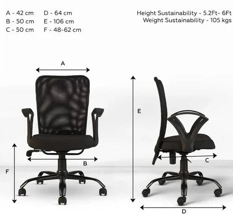 Callisto C83 Mesh Mid Back Office Chair