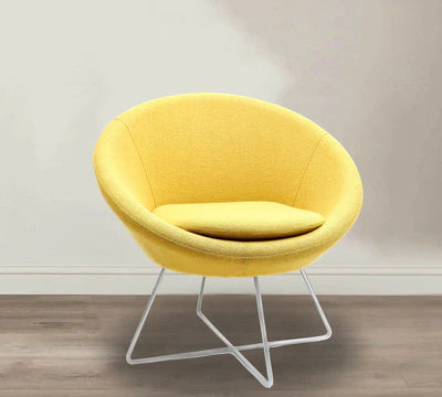 Cushioned Lounge Chair with Cross Wire Frame Base