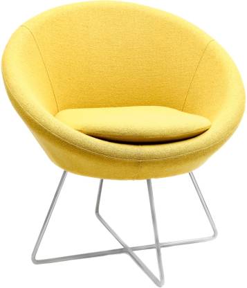 Cushioned Lounge Chair with Cross Wire Frame Base