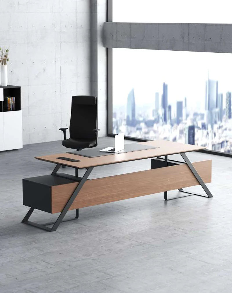 Director & CEO for Office Table Includes Left & Right Storage with Lockable