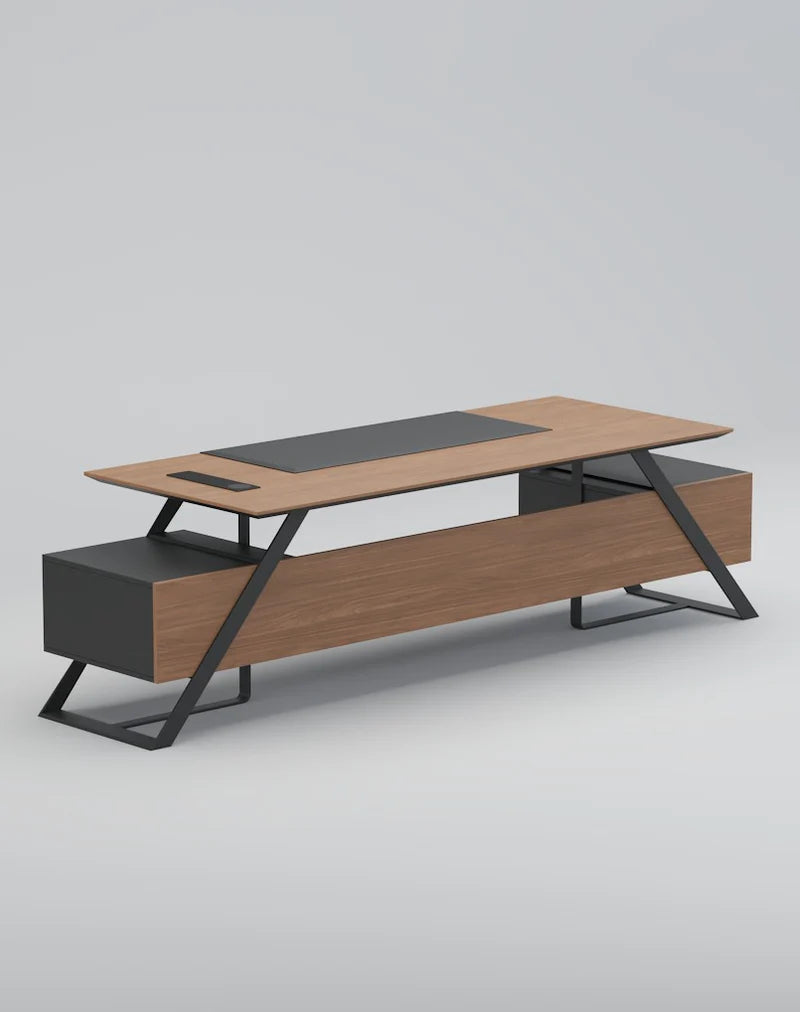 Director & CEO for Office Table Includes Left & Right Storage with Lockable