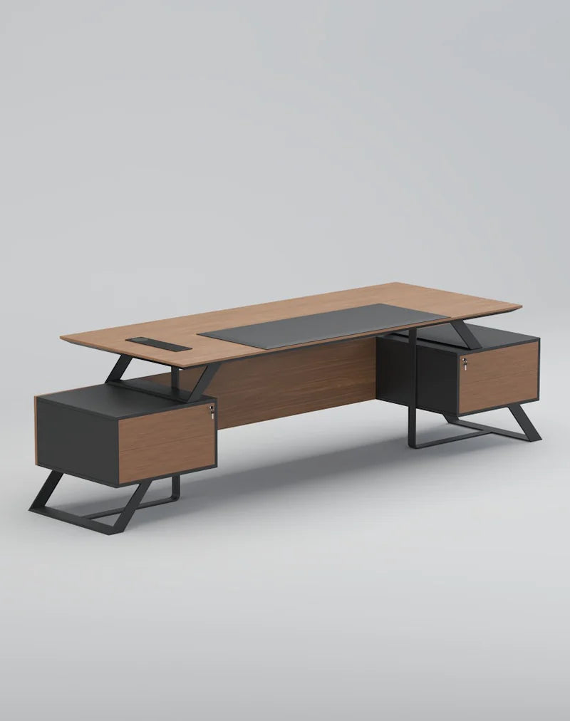 Director & CEO for Office Table Includes Left & Right Storage with Lockable