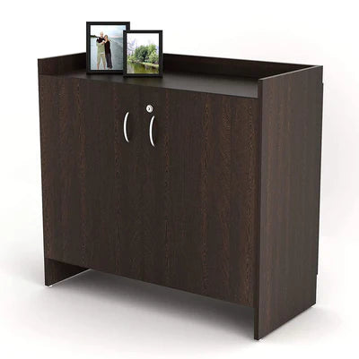 Wooden Storage Cabinet in Prelaminated Particle Board with 2 Openable Door