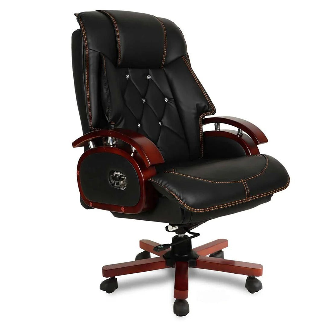 High Back Leatherette Wooden Director Chair