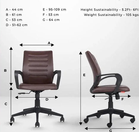 Desire C104 Mid-Back Leatherette Office Chair