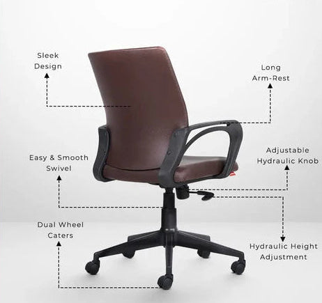 Desire C104 Mid-Back Leatherette Office Chair