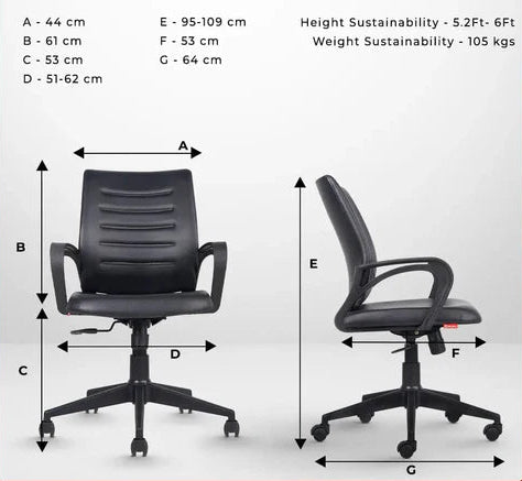 Desire C104 Mid-Back Leatherette Office Chair