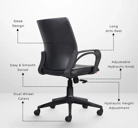 Desire C104 Mid-Back Leatherette Office Chair