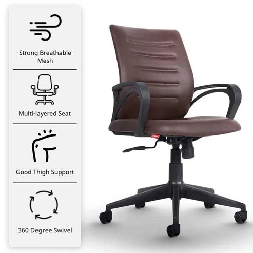 Desire C104 Mid-Back Leatherette Office Chair