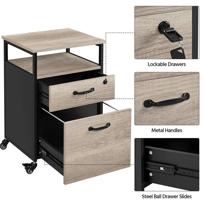 Drawer and Pedestal with Wheel Base