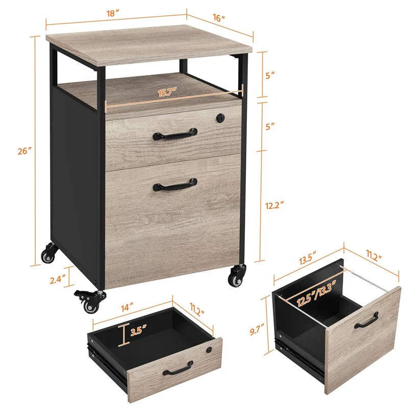 Drawer and Pedestal with Wheel Base
