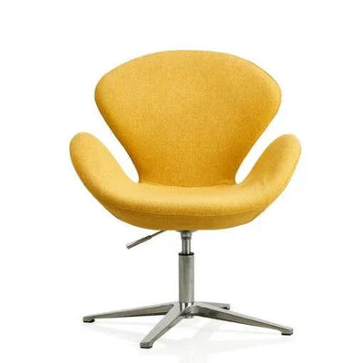 Fabric Lounge Chair With Metal Chrome Base