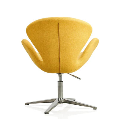 Fabric Lounge Chair With Metal Chrome Base