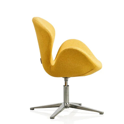 Fabric Lounge Chair With Metal Chrome Base