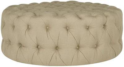 Fully Cushioned Suede Finish Ottoman